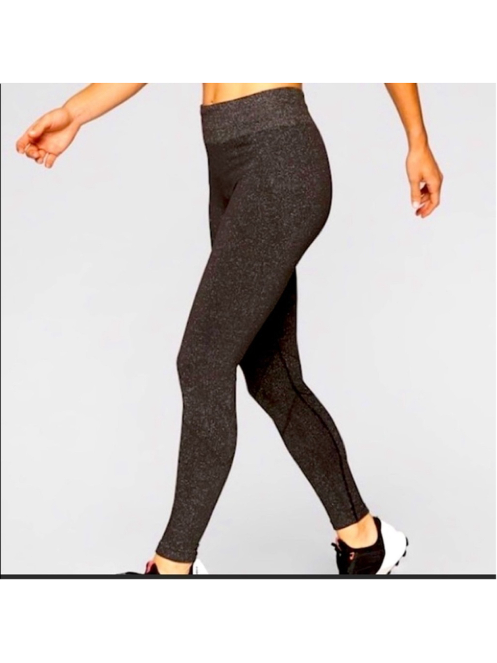 NWT Athleta Shimmer Glitter Seamless Tights in Espresso Brown Size XS